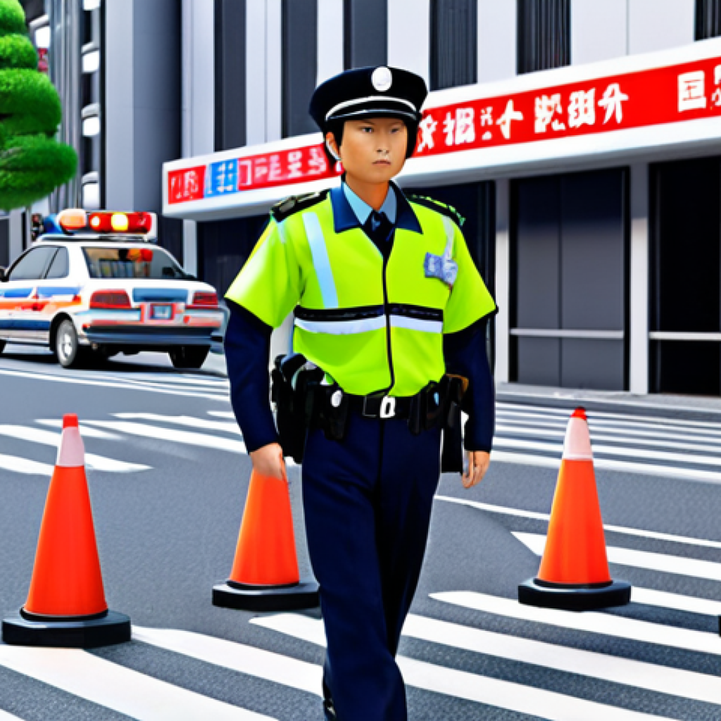 **

`Traffic control officer attending a seminar on revised traffic laws, modern Japanese setting, focus on learning and adapting to new regulations.`

**