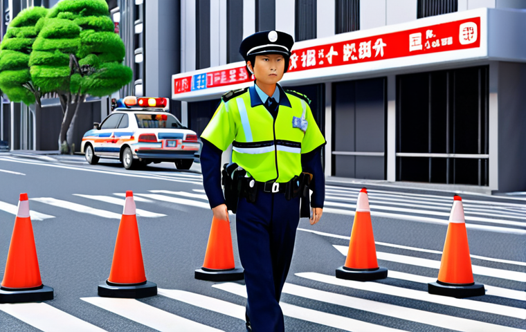 **

`Traffic control officer attending a seminar on revised traffic laws, modern Japanese setting, focus on learning and adapting to new regulations.`

**