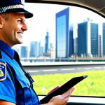 **

A motivated road traffic officer, smiling slightly, reviewing the latest amendments to traffic law on a tablet. In the background, a modern cityscape is visible through a window. The officer is in a professional, crisp uniform. The scene conveys a sense of proactive learning and dedication.

*   **Prompt:** "Diligent traffic officer, modern uniform, reviewing traffic law update on tablet, city view background, professional, focused, proactive learning, bright, clear, perfect anatomy, safe for work, appropriate content, fully clothed, professional"

**
