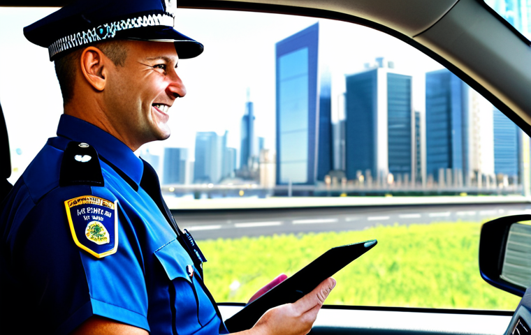 **

A motivated road traffic officer, smiling slightly, reviewing the latest amendments to traffic law on a tablet. In the background, a modern cityscape is visible through a window. The officer is in a professional, crisp uniform. The scene conveys a sense of proactive learning and dedication.

*   **Prompt:** "Diligent traffic officer, modern uniform, reviewing traffic law update on tablet, city view background, professional, focused, proactive learning, bright, clear, perfect anatomy, safe for work, appropriate content, fully clothed, professional"

**