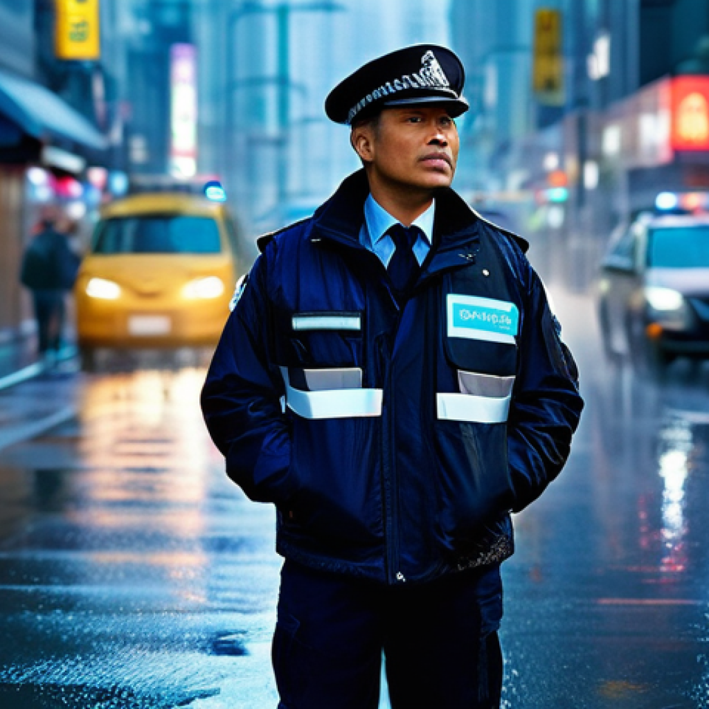 도로교통사 직무에서 성공하는 법 - **Prompt 1: Crisis Management and Professionalism in Adversity**
    "A male Road Traffic Officer in...