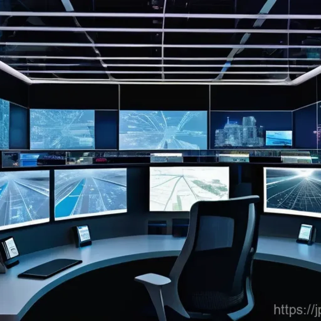 도로교통사 경력 개발을 위한 필수 사항 - **Prompt 1: Futuristic Urban Traffic Control Center**
"A wide shot of a futuristic traffic contr...
