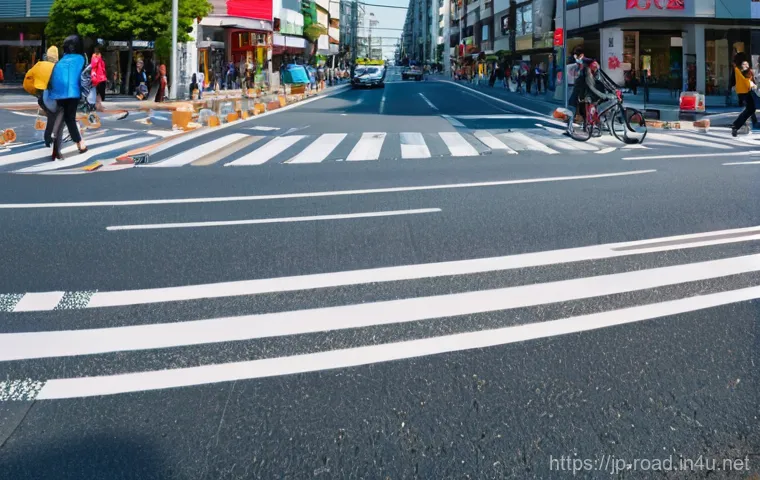 도로교통사 현업 종사자 인터뷰 - Prompt 1: Bustling Urban Intersection with Vigilant Travelers**