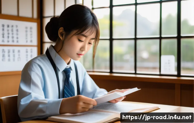 도로교통사 시험 과목별 학습법 - A modern Japanese classroom scene focused on law and traffic regulations study, featuring a young Ja...