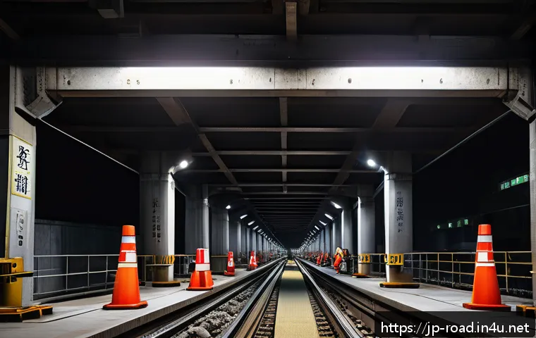 도로교통사와 연계된 직무의 종류 - A detailed urban underground infrastructure inspection scene, showing engineers wearing safety helme...
