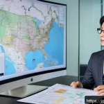 도로교통사 경력직 연봉 협상 사례 - A professional Japanese traffic engineer in a modern office setting, wearing a smart business suit w...