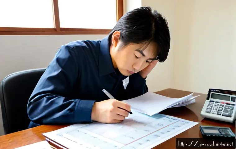 도로교통사 자격증 취득 난이도 - Photorealistic Japanese adult studying for a road traffic accident certification at a clean home des...